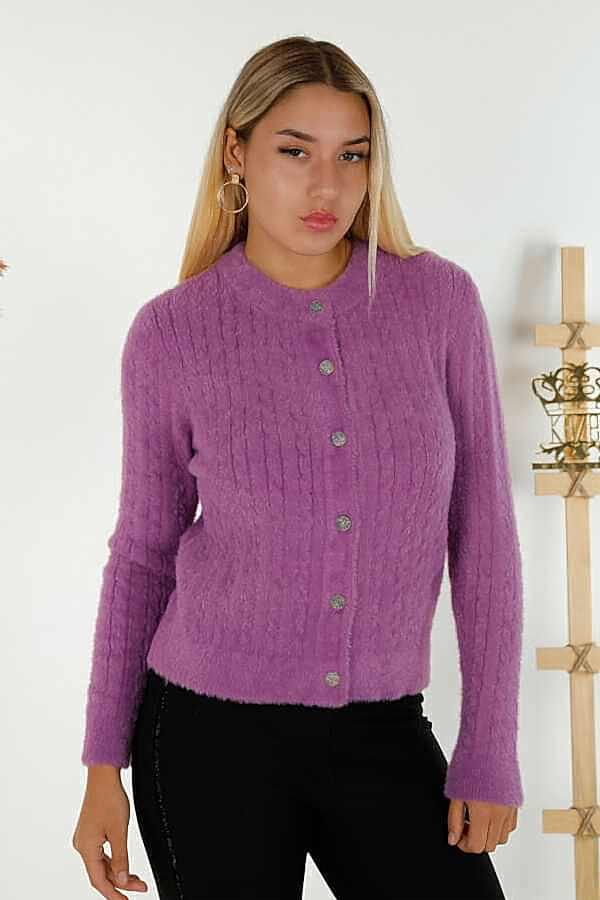 Reel Tekstil - 7GG Üretilen Yün Viskon Hırka Angora Kadın Giyim Üreticisi - 30321 | Reel Tekstil