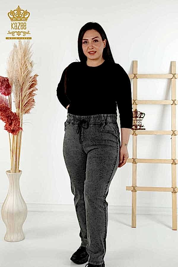 Reel Tekstil - Likralı Örme Kumaş İle Üretilen Pantolon Beli Lastikli Kadın Giyim Üreticisi - 3699 | Reel Tekstil